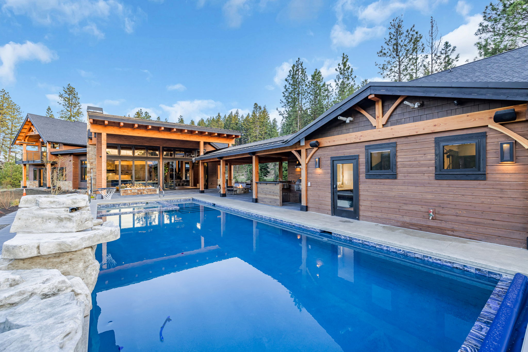 pool at the luxury lodge
