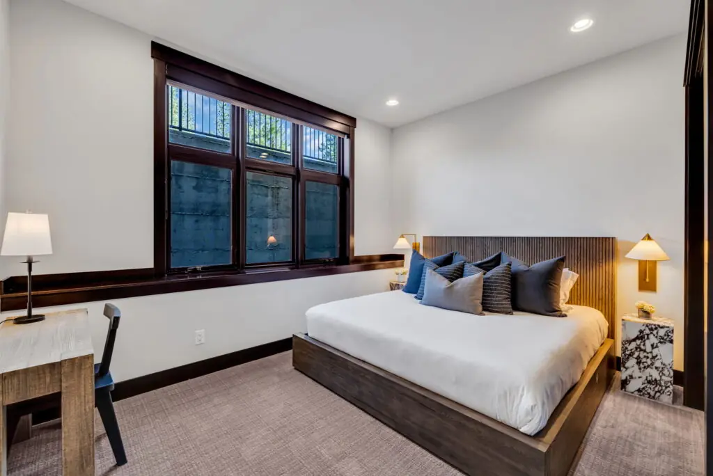 bedroom with a desk